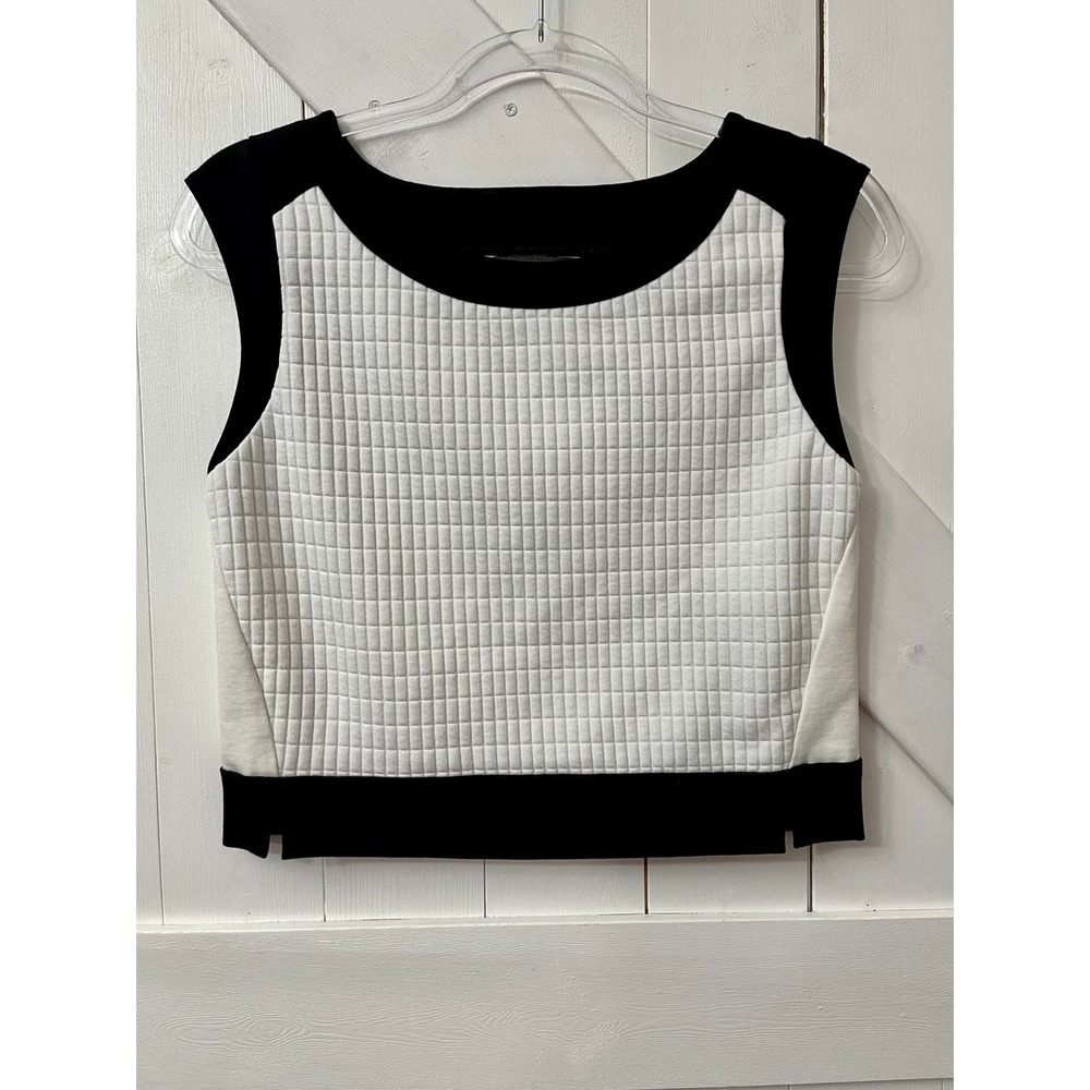 Banana Republic colorblock quilted cropped tank S